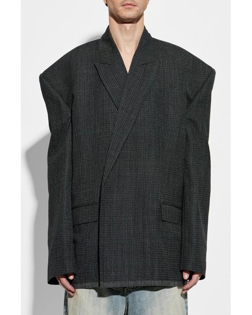 Balenciaga Black Wool Blazer for men