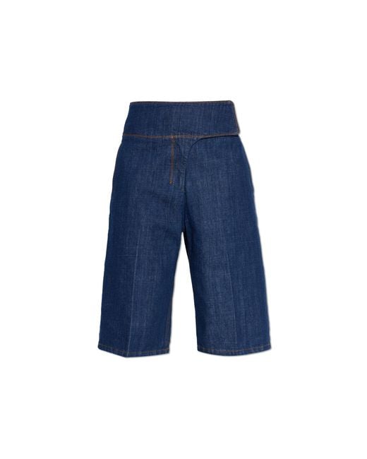 AMI Blue Denim Shorts