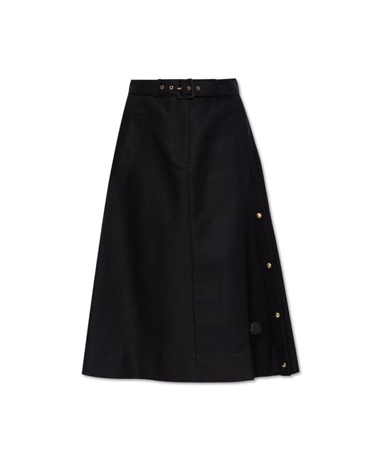 Moncler Black Skirt With Logo