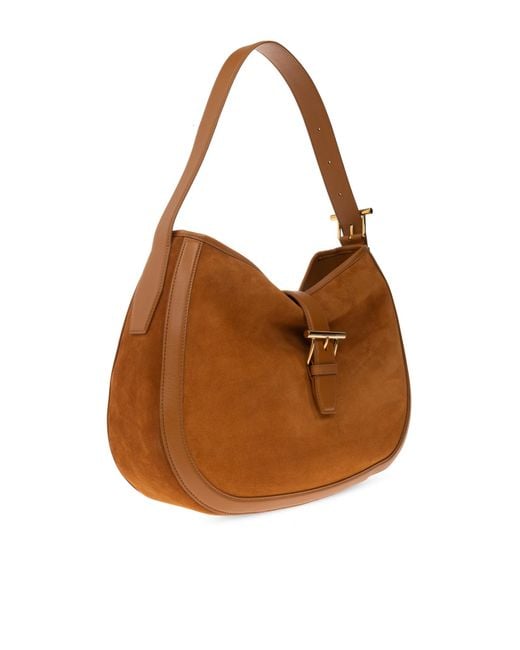 Alexander McQueen Brown 'T-Bar' Shoulder Bag