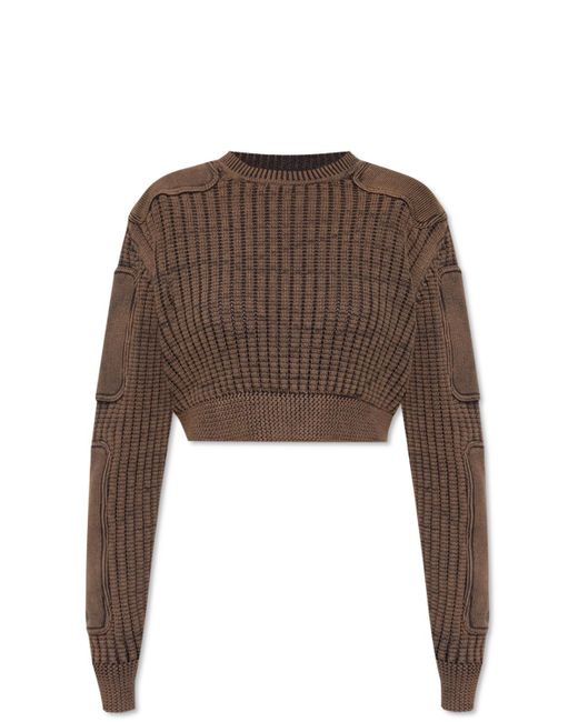 DIESEL Brown 'm-aurora' Cropped Sweater
