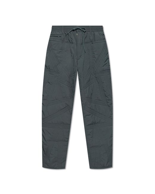 Y-3 Gray Insulated Quilted Trousers for men
