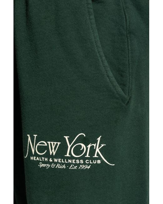 Sporty & Rich Green Sweatpants From The New York Collection