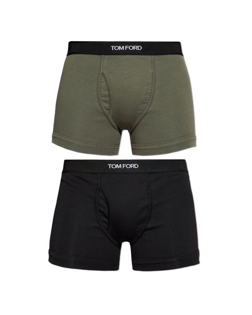 Tom Ford Green Two-Pack Of Cotton Boxers for men