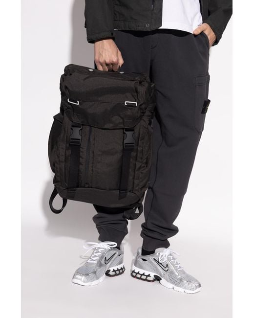 Stone Island Backpack With Logo in Black for Men | Lyst