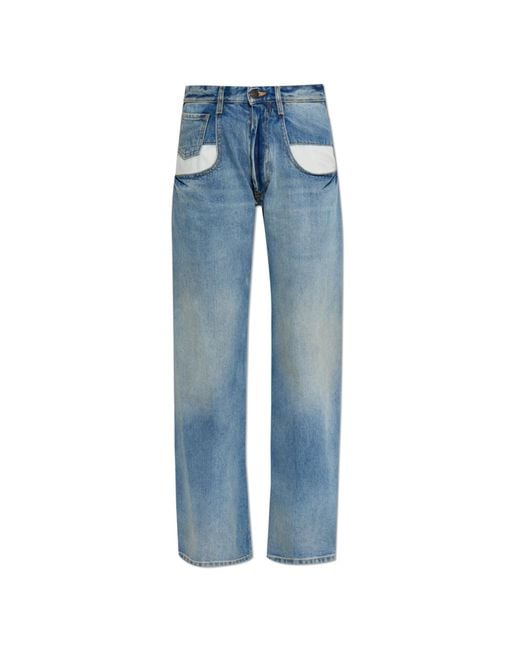 Maison Margiela Blue Straight-Leg Jeans