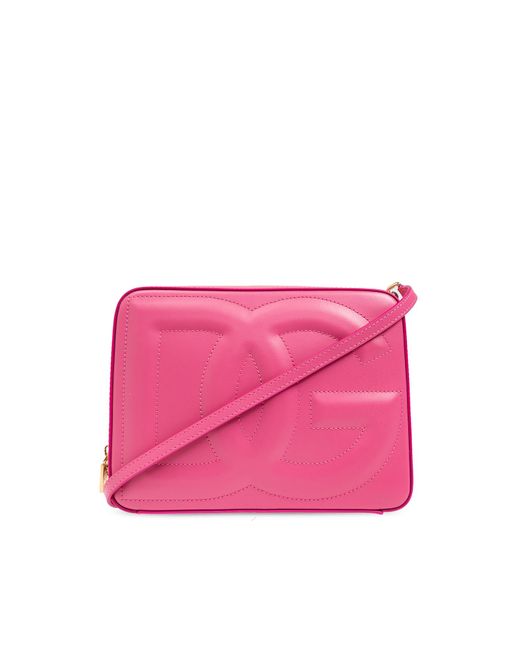 Dolce & Gabbana Pink Shoulder Bag Dg Logo Medium