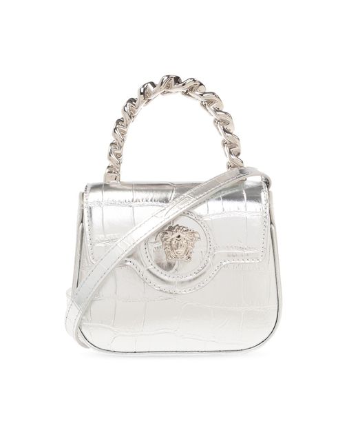 Versace White ‘La Medusa Mini’ Shoulder Bag