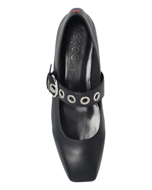 Aeyde White Ballet Flats 'Uma'