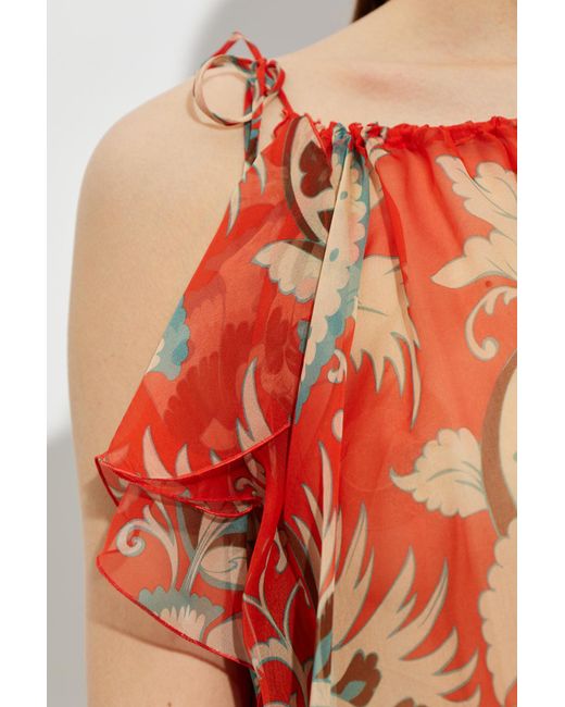 Etro Red Patterned Top