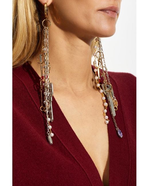 DSquared² White Brass Earrings