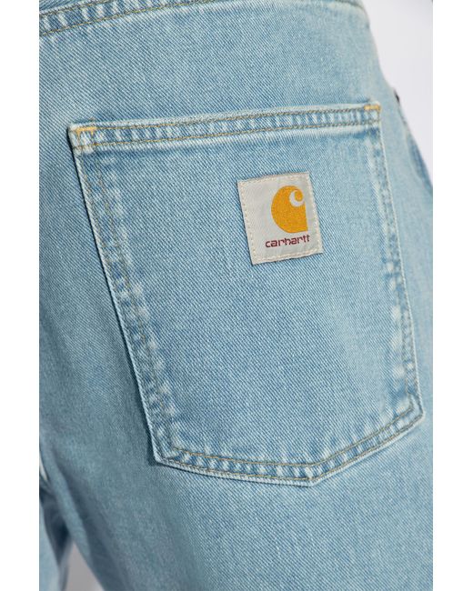 Carhartt Blue Jeans With Logo, for men