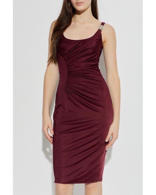 Versace Red Draped Dress