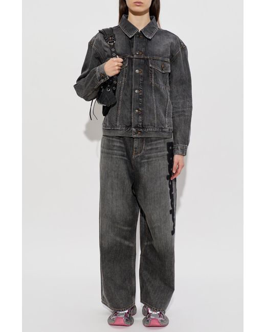 Balenciaga Black Wide-Leg Jeans