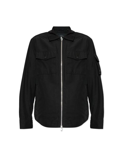 Moose Knuckles Black Lightweight Jacket With Collar for men