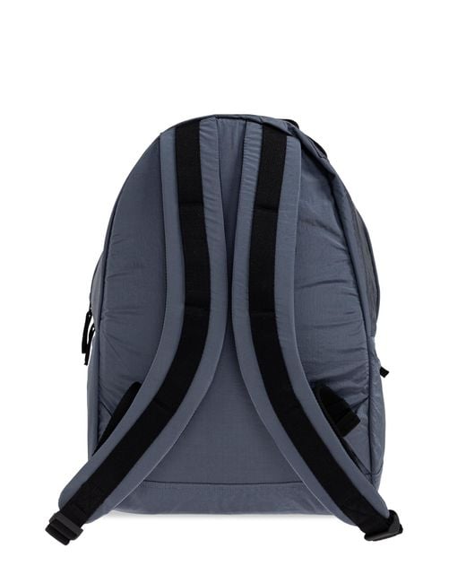 Stone Island Black Backpack With Logo Patch for men