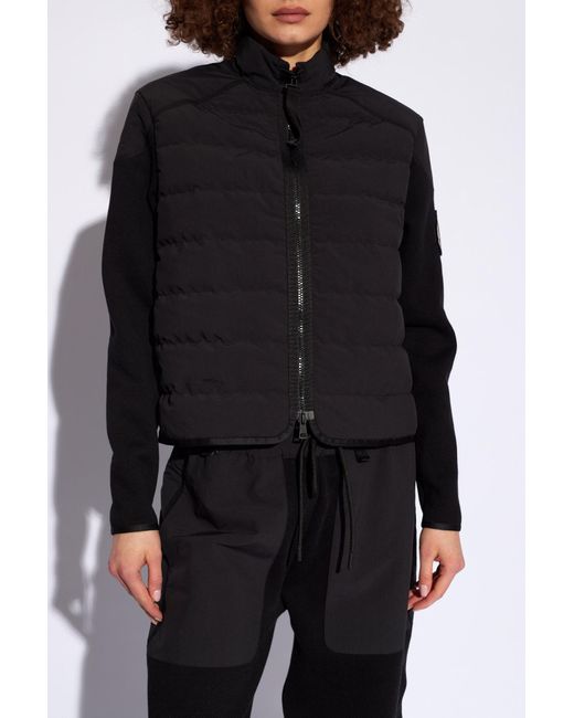 Moncler Black Cardigan With Down Front,