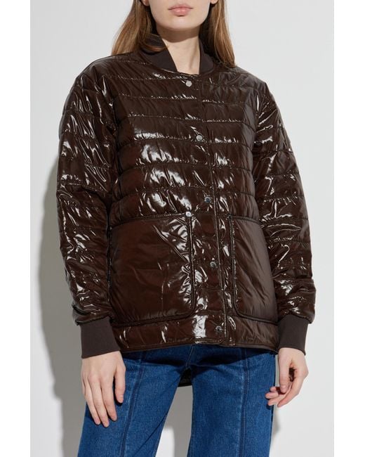 Moose Knuckles Blue Quilted Jacket With Pockets