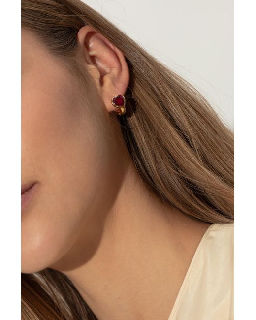 Kate Spade Pink Earrings With Shimmering Crystal