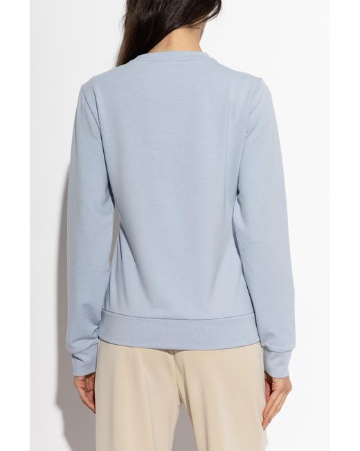 EA7 Blue Sweatshirt With Shiny Studs