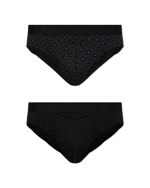 Hom Black 2-Pack Of "Neels #2" Briefs From The "Ho1" Collection for men
