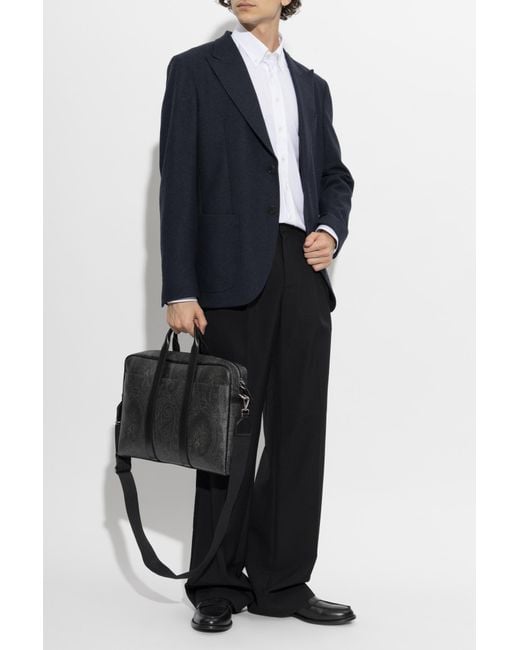 Etro White Shirt With Embroidered Logo for men