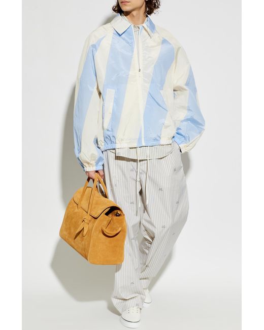 Jacquemus Blue Lightweight Jacket With Collar for men