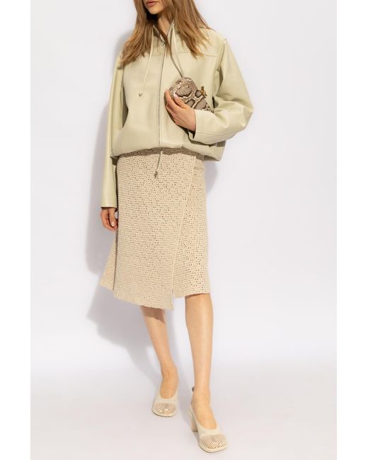 Bottega Veneta Envelope Skirt in Natural | Lyst