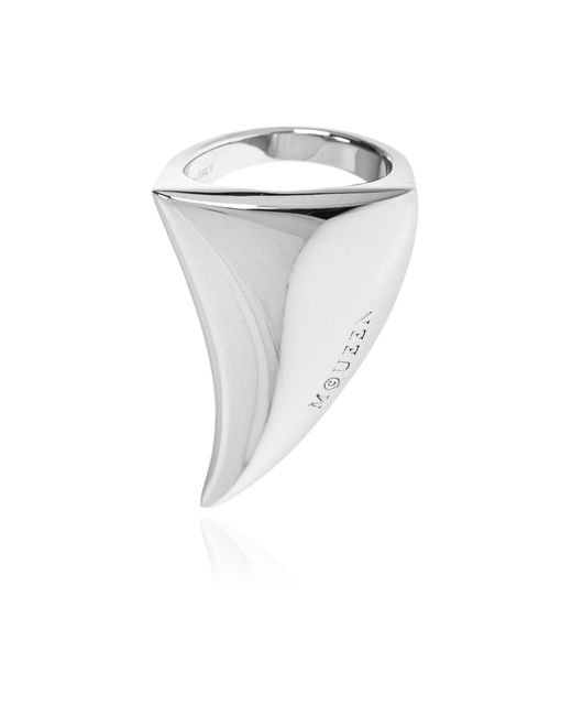 Alexander McQueen Black Brass Ring for men