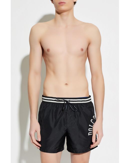 Dolce & Gabbana Black Swim Shorts for men