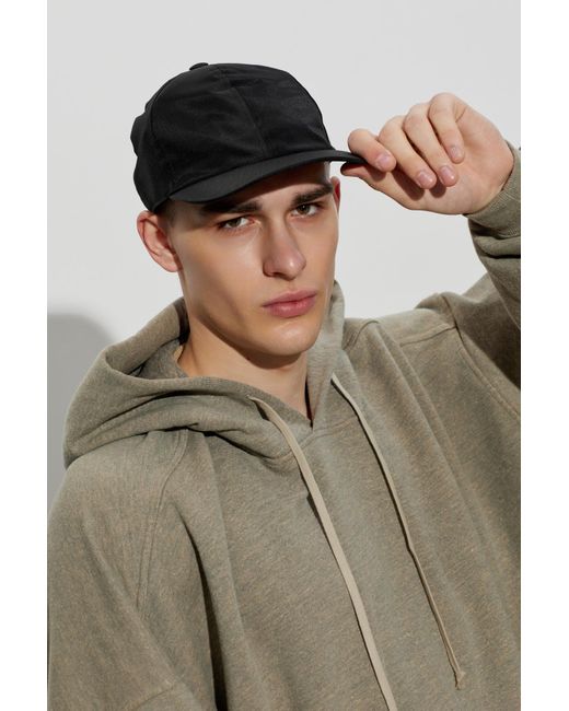 Rick Owens Black Baseball Cap