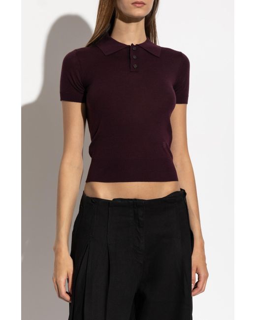 DSquared² Purple Wool Polo