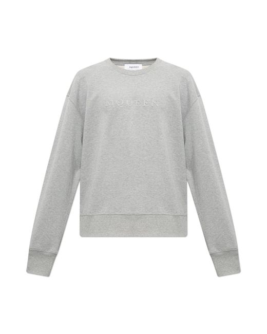 McQueen White Sweatshirt With Logo for men