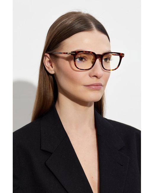 Linda Farrow Brown "Remi" Corrective Glasses
