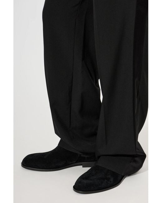 Balmain Black "Anthem" Suede Chelsea Boots for men