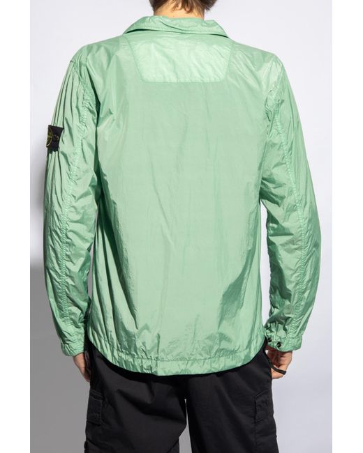 Stone Island Green Jacket With Logo, for men