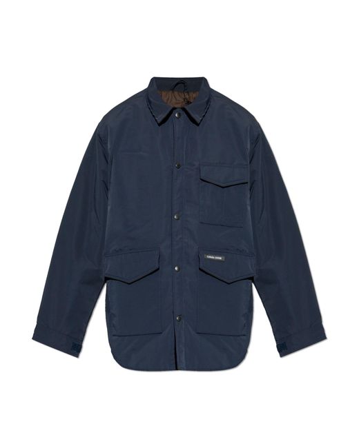 Canada Goose Blue Down Jacket With Collar for men
