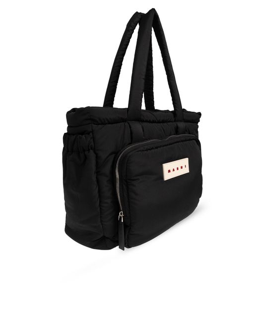 Marni Black Bag With Logo Patch for men
