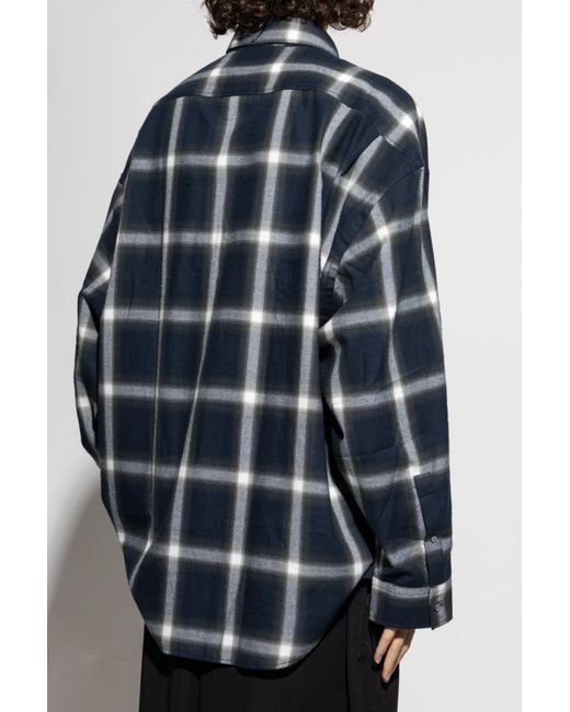 Acne Blue Plaid Shirt for men