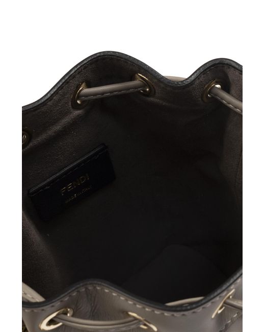 Fendi Black 'Mon Tresor Mini' Bucket Shoulder Bag
