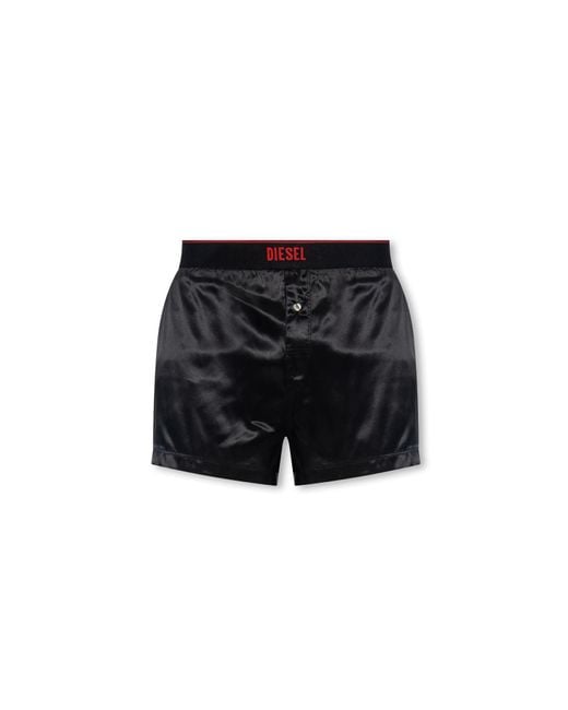 DIESEL Black ‘Uubx-Stark-El’ Silk Boxers for men