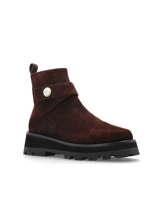 Jimmy Choo Brown 'Meena' Ankle Boots