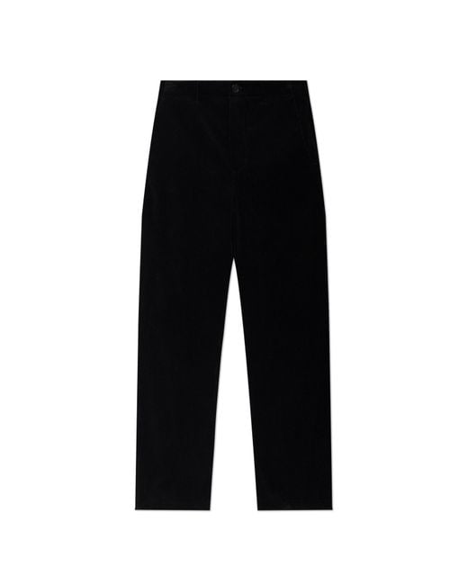 Jil Sander Black Corduroy Trousers for men