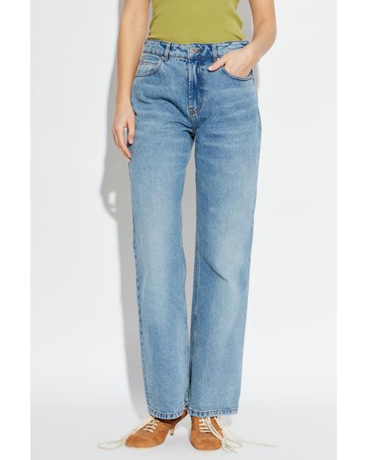 AMI Blue Jeans With Logo