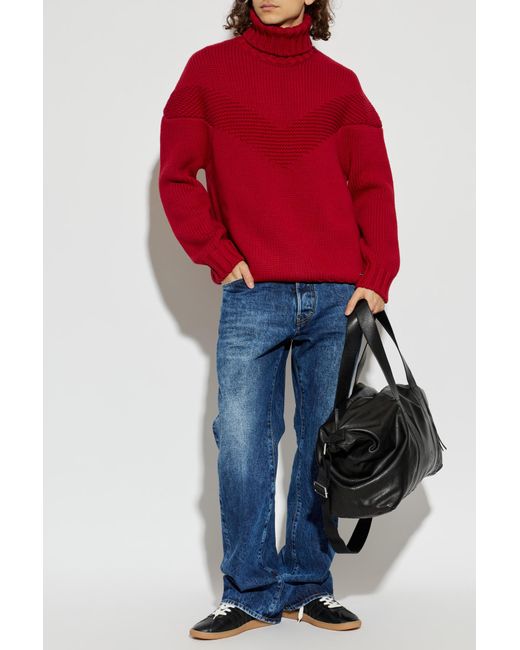 DSquared² Red Wool Turtleneck for men