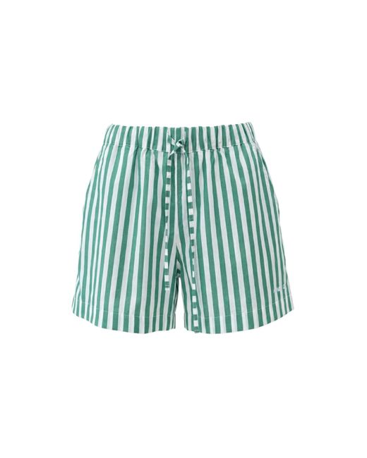Hunza G Green Striped Pattern Shorts