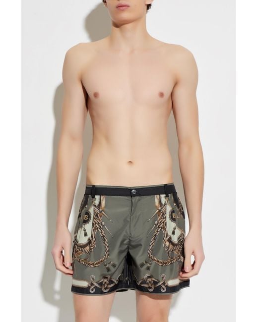 Dolce & Gabbana Gray Swim Shorts for men