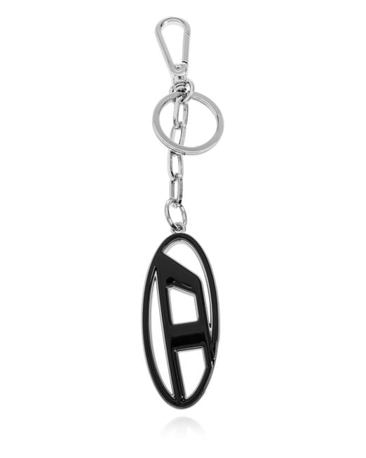 DIESEL Metallic Keyring 'Cage-D Layer' for men