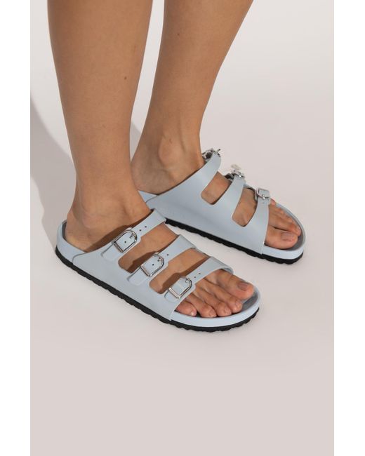 Birkenstock White "Florida Fresh" Slides