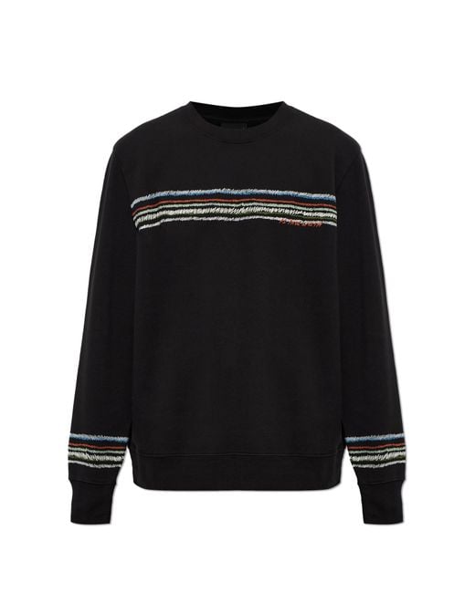 Paul Smith Black Sweatshirt With Embroidered Logo for men